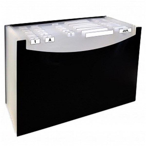 C-Line Products 21-Pocket Stand-Up Design Expanding File, Black C-33459 - main